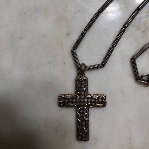 David Yurman Waves Cross Pendant with chain